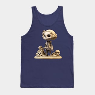 preppy skeleton has hair and clothes that look great on the tribunal. Tank Top